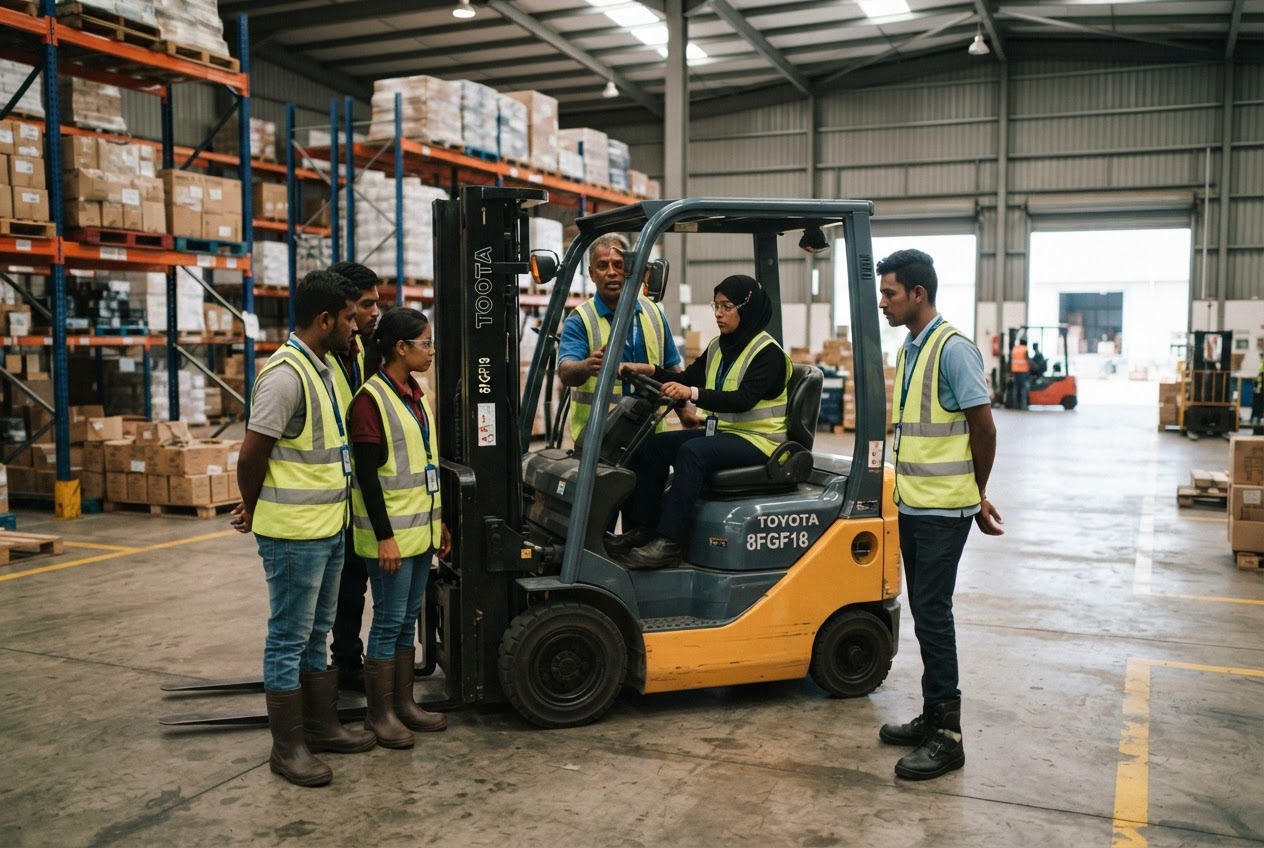 Forklift certification, Bay 4